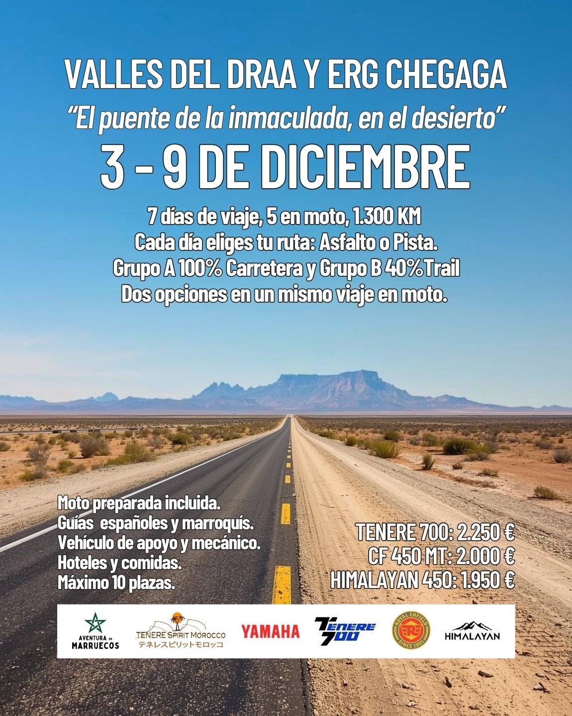 Valles del Draa y Erg Chegaga en moto trail